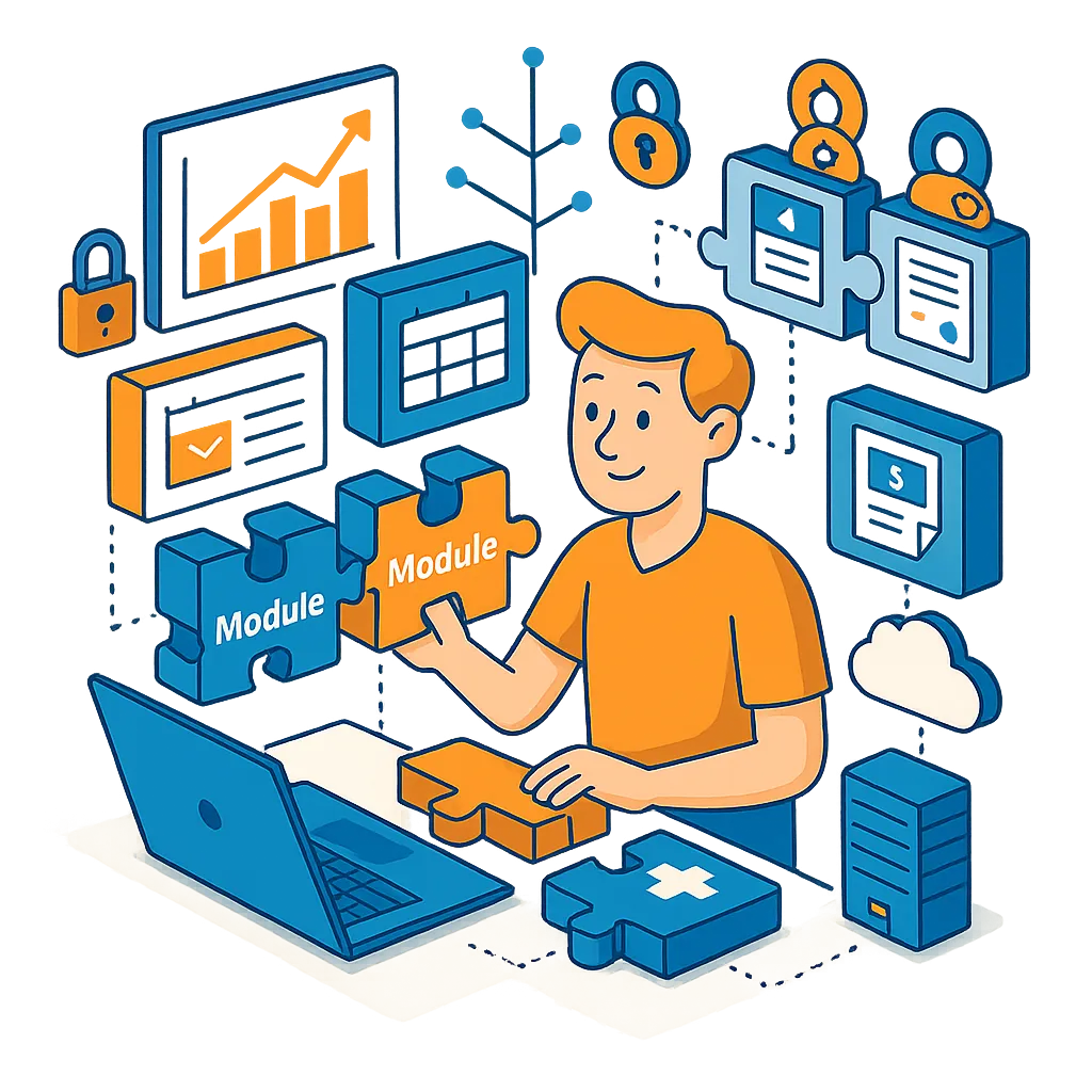 SwissMentor Modulare Anpassbarkeit - Bauen Sie Ihre individuelle Lösung
